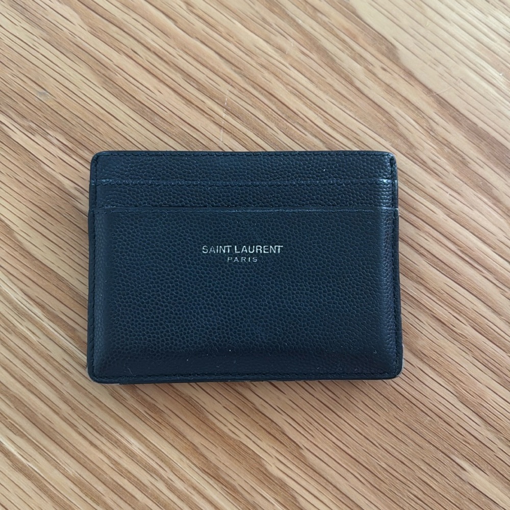 Saint Laurent Paris Navy Blue Card Holder